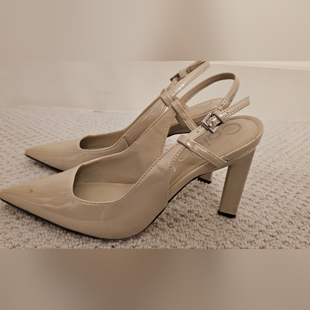 Calvin Klein Cream Slingback Heels